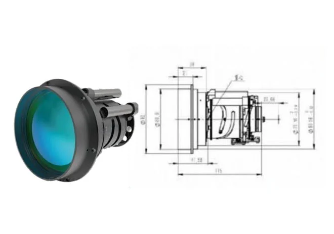 Mid-Wave Infrared Continuous Zoom Lens 15 mm-300mm MAX-MIL1530-3