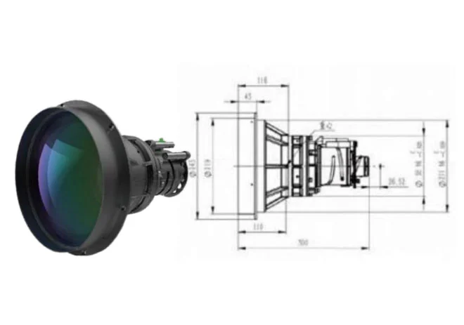 Mid-Wave Infrared Continuous Zoom Lens 32mm-660mm MAX-MIL3266-3