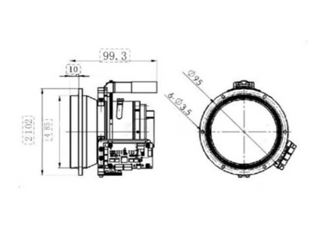 LWIR Electric focus lens 75mm/F1.0 MAX-LML7510-8