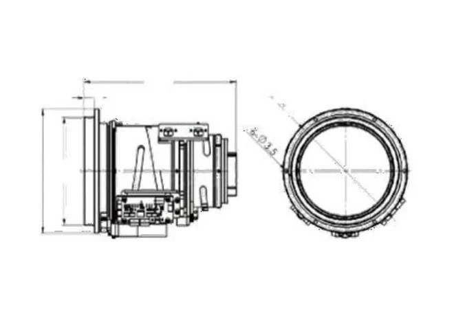 LWIR Continuous Zoom Lens 25-75mm/F1.0 MAX-ILWL2575-8